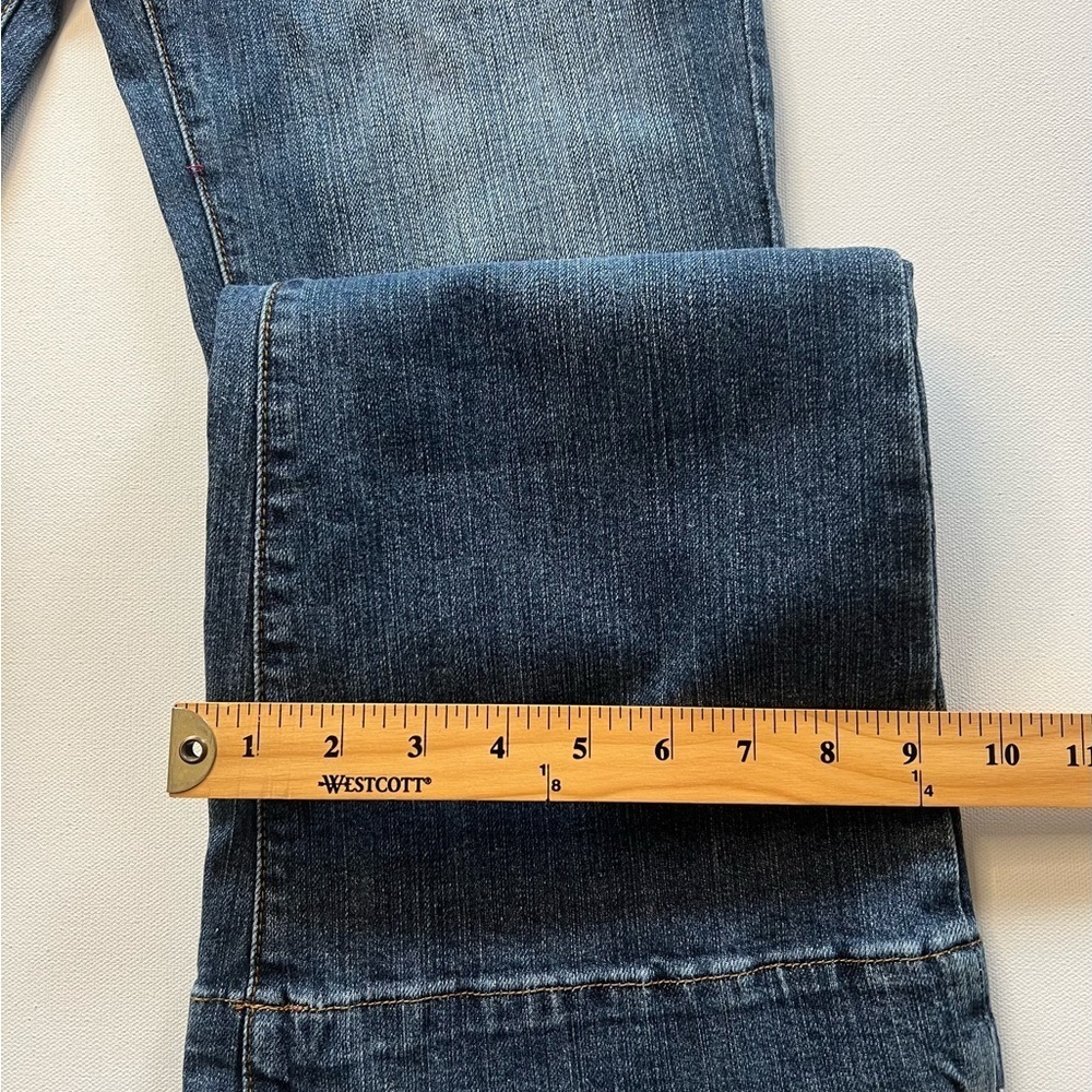EUC Women's Vigoss Dark Blue Flare Jeans Size 9/32" Inseam Super Nice (A2) - Picture 3 of 13
